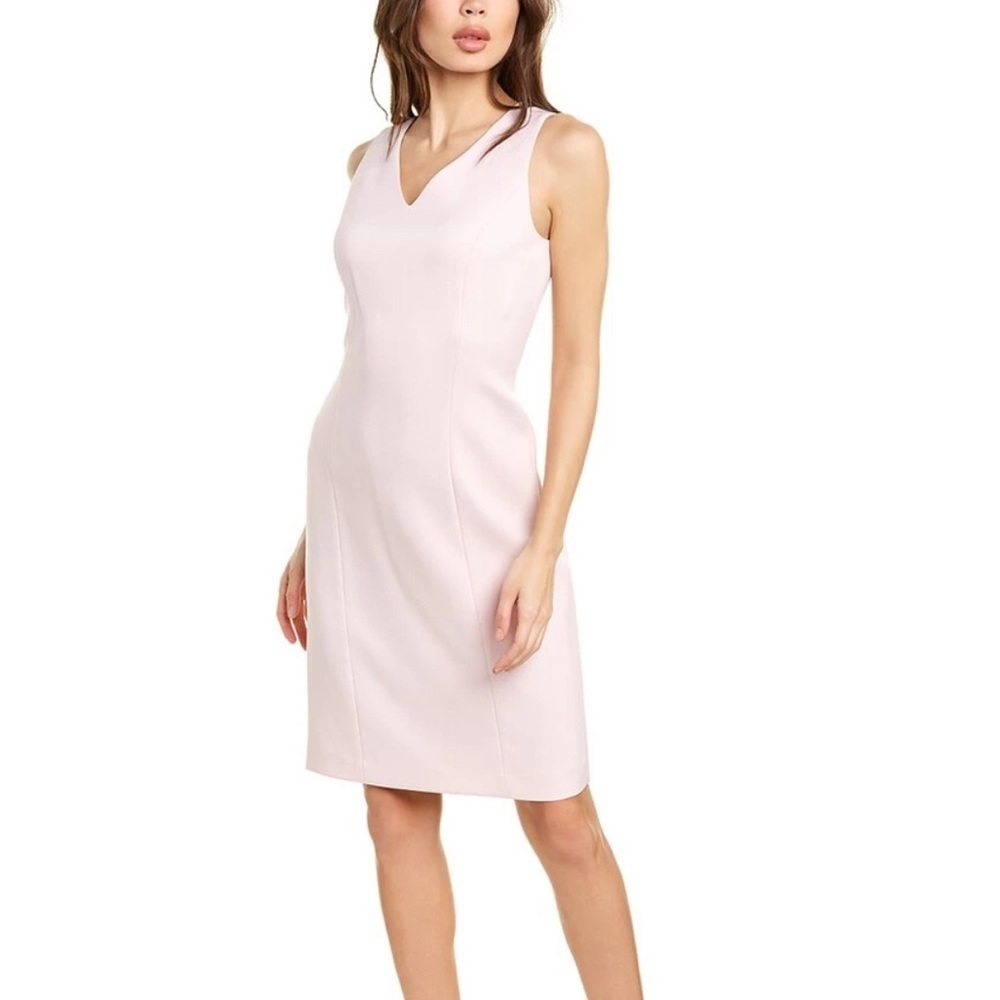 NEW Anne Klein V-Neck Sheath Dress Devonshire Sz4